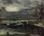 John Constable - Peintures - Bateaux sur la Stour