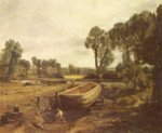 John Constable - Peintures - Chantier de bateaux à Flatford