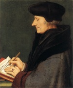 Hans Holbein - Peintures - Portrait d'Erasme de Rotterdam écrivant