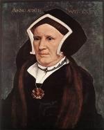 Hans Holbein - paintings - Portrait of Lady Margaret Butts