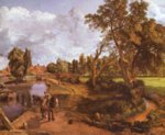 John Constable - Peintures - La maison de l'amiral à Hampstead