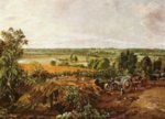 John Constable - Peintures - La vallée de la Stour avec l'église de Dedham