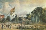 John Constable - Peintures - La fête de Waterloo à East Bergholt