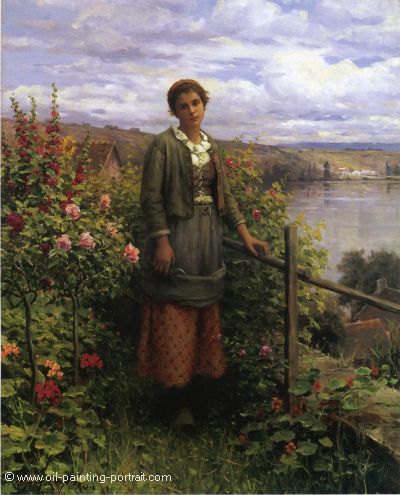 In her Garden
