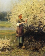 Daniel Ridgway Knight  - paintings - Spring Blossoms