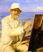 Peder Severin Krøyer - paintings - Autorretrato del pintor