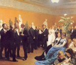 Peder Severin Krøyer - paintings - Encuentro en el museo