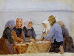 Peder Severin Krøyer - paintings - Mujeres y pescadores de Hornbaek