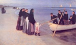 Peder Severin Kroyer  - Bilder Gemälde - Prescadores en Skagen