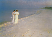 Bild:Summer Evening on the Skagen Southern Beach with Anna Ancher and Marie Kroyer