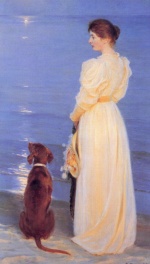 Peder Severin Krøyer  - paintings - Tarde de verano en Skagen