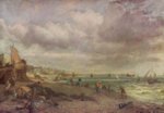 John Constable - paintings - Seepromenade und Haengebruecke von Brighton