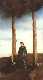 John LaFarge  - painting - Hilltop