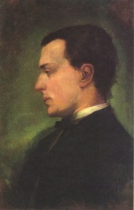 John LaFarge  - painting - Portrait of Henry James