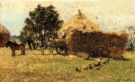 Léon Augustin Lhermitte - paintings - Construction d une Meule