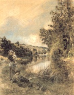 Léon Augustin Lhermitte - paintings - La Marne