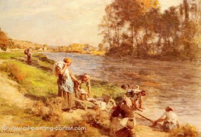 Lavandieres Au Bord de La Marne
