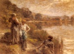 Leon Augustin Lhermitte - paintings - Laveuses Des Bords de la Marne