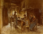 Léon Augustin Lhermitte - Peintures - Le Bénédicité (Chaussin près de Vichy)