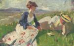 Franz Marc - Peintures - Deux femmes devant la montagne