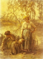 Léon Augustin Lhermitte  - paintings - Puiseuses d eau