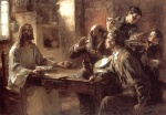 Leon Augustin Lhermitte  - Peintures - Repas du Christ à Emmaüs