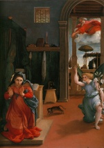 Lorenzo Lotto - Bilder Gemälde - Annunciation