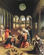 Lorenzo Lotto - paintings - Christ taking leave of his Mother