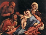 Lorenzo Lotto - Peintures - Vierge et l'Enfant avec des Saints
