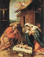 Lorenzo Lotto - Bilder Gemälde - Nativity