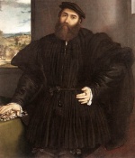 Lorenzo Lotto - Bilder Gemälde - Portrait of a Gentlemen