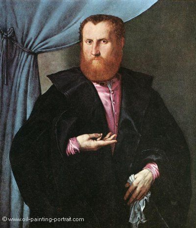 Portrait of a Man in Black Silk Cloak