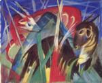 Franz Marc - paintings - Fabeltiere I