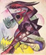 Franz Marc - paintings - Caliban, Figurine fuer Shakespeares
