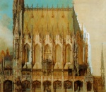 Hans Makart - paintings - Gothic cemetary (St. Michaels site view)