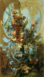 Hans Makart - Peintures - Grand bouquet