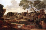 Nicolas Poussin - Peintures - Paysage avec les funérailles de Phocion