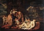 Nicolas Poussin  - Bilder Gemälde - The Nuture of Bacchus