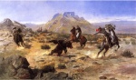 Charles Marion Russell - paintings - Capturing the Grizzly