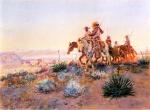 Charles Marion Russell - Peintures - Chasseurs de bisons au Mexique