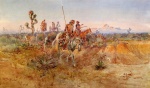 Charles Marion Russell - Bilder Gemälde - Navajo Trackers