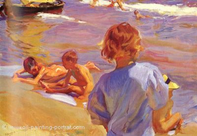 Ninos En La Playa (Valencia)