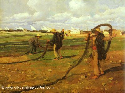 Pescadores Recgiendo Las Redes