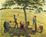 Camille  Pissarro - Peintures - La cueillette des pommes à Eragny