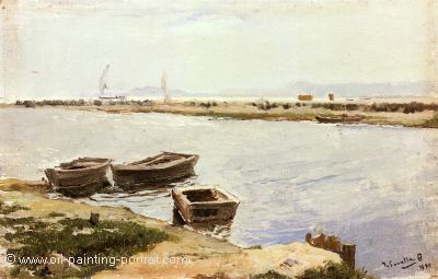 Three Boats by a Shore