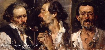 Tres cabezas de estudio