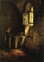 Theodore Clement Steele - Peintures - Un coin de l'ancienne cuisine du cloître de Mittenheim