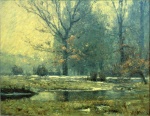 Theodore Clement Steele - Peintures - Ruisseau en hiver