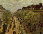 Camille Pissarro - Bilder Gemälde - Boulevard Montmartre