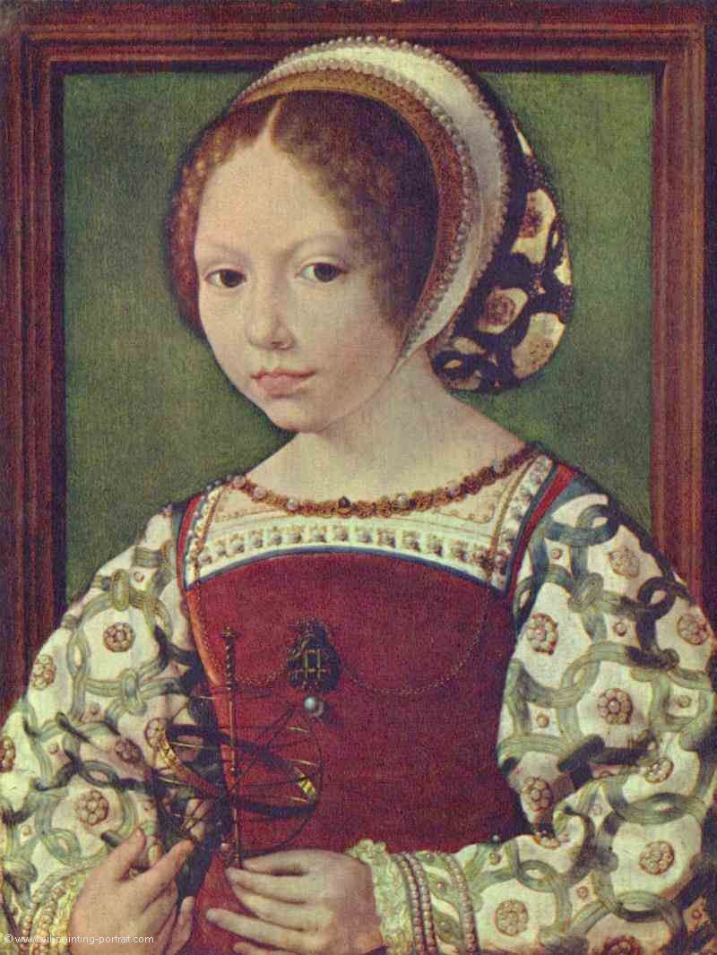 Young Girl with Astronomic Instrument
